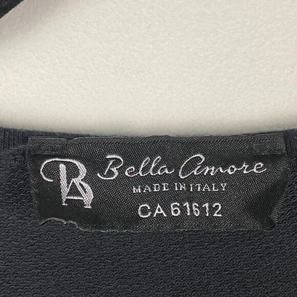 Bella Amore Cardigan Sweater Size L/XL Open Front Cotton Pockets Made in Italy - Picture 4 of 10